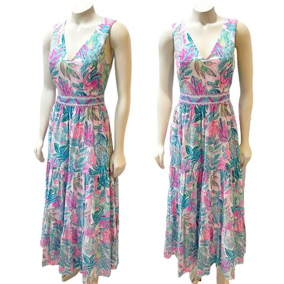 Lilly Pulitzer Charleen Multicolor Maxi Dress Size 0 - Picture 5 of 14